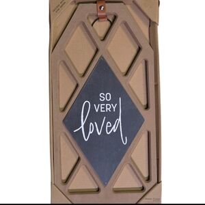 So Very Loved Geometric Shaped Hanging Wood Wall Decor Rustic Modern Design